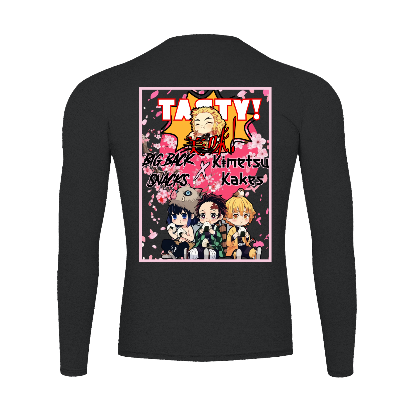 "Big Back Snacks x Demon Slayer" | Long Sleeve Gym T-Shirt