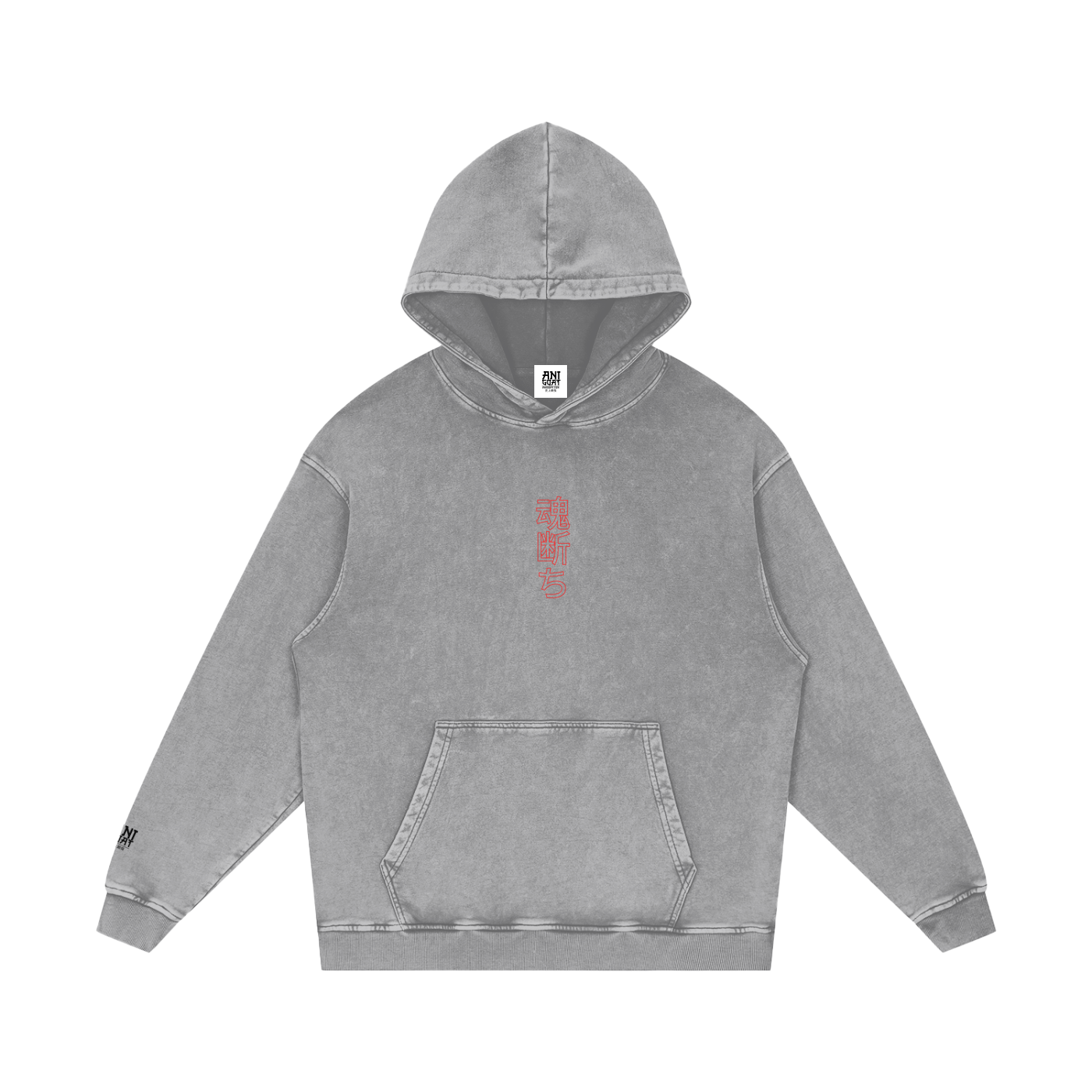 "Maki x Kill Zenin" | Snow Washed Loose Cotton Hoodie