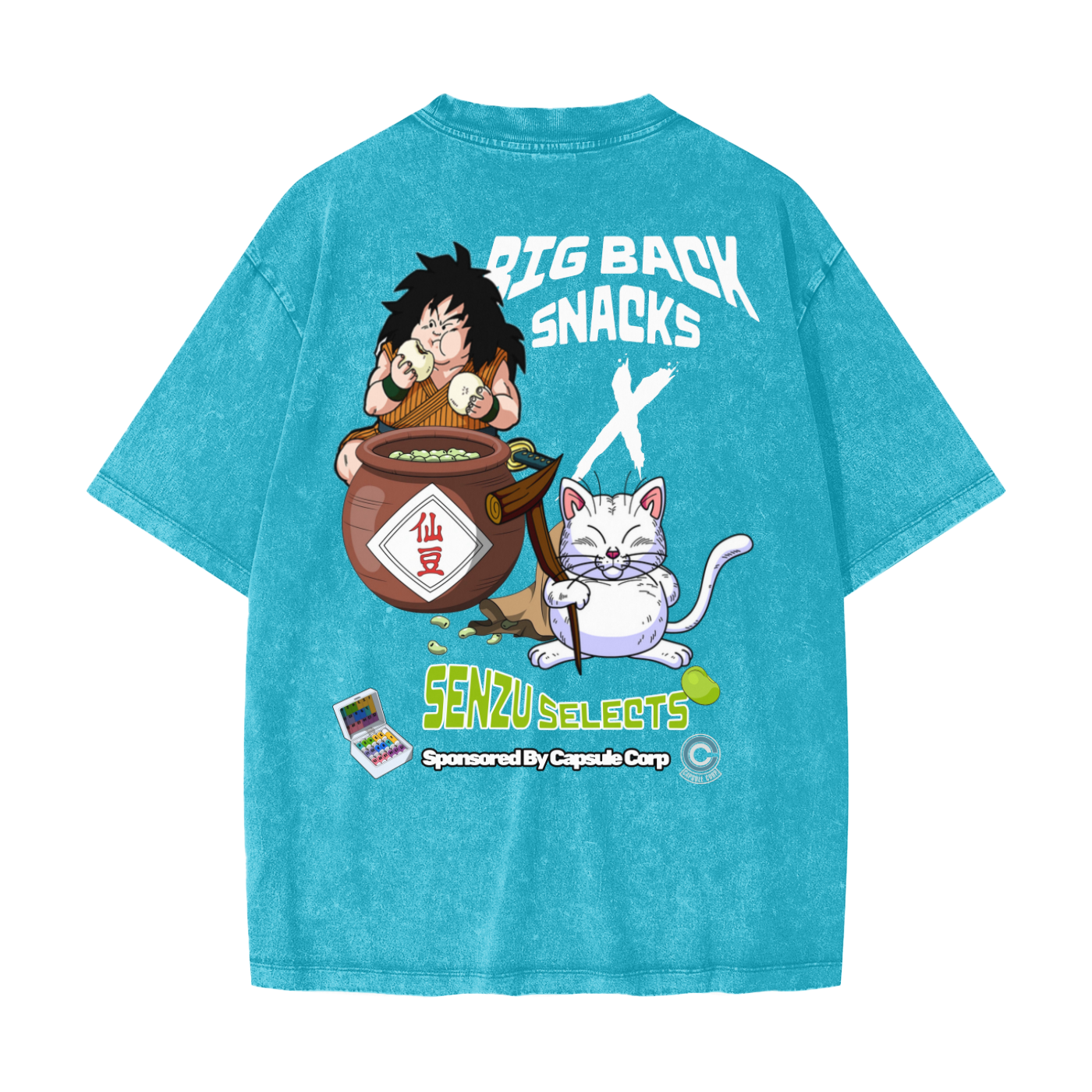 "Big Back Snacks x Senzu Selects" | Snow Washed T-Shirt