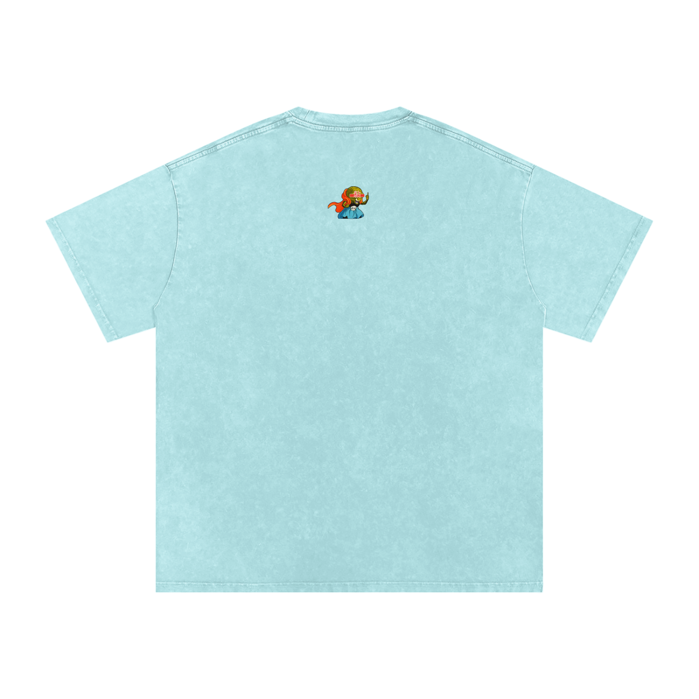 “Kid Buu x Candy Beam” (red trim) | Snow Washed Oversized Cotton T-Shirt