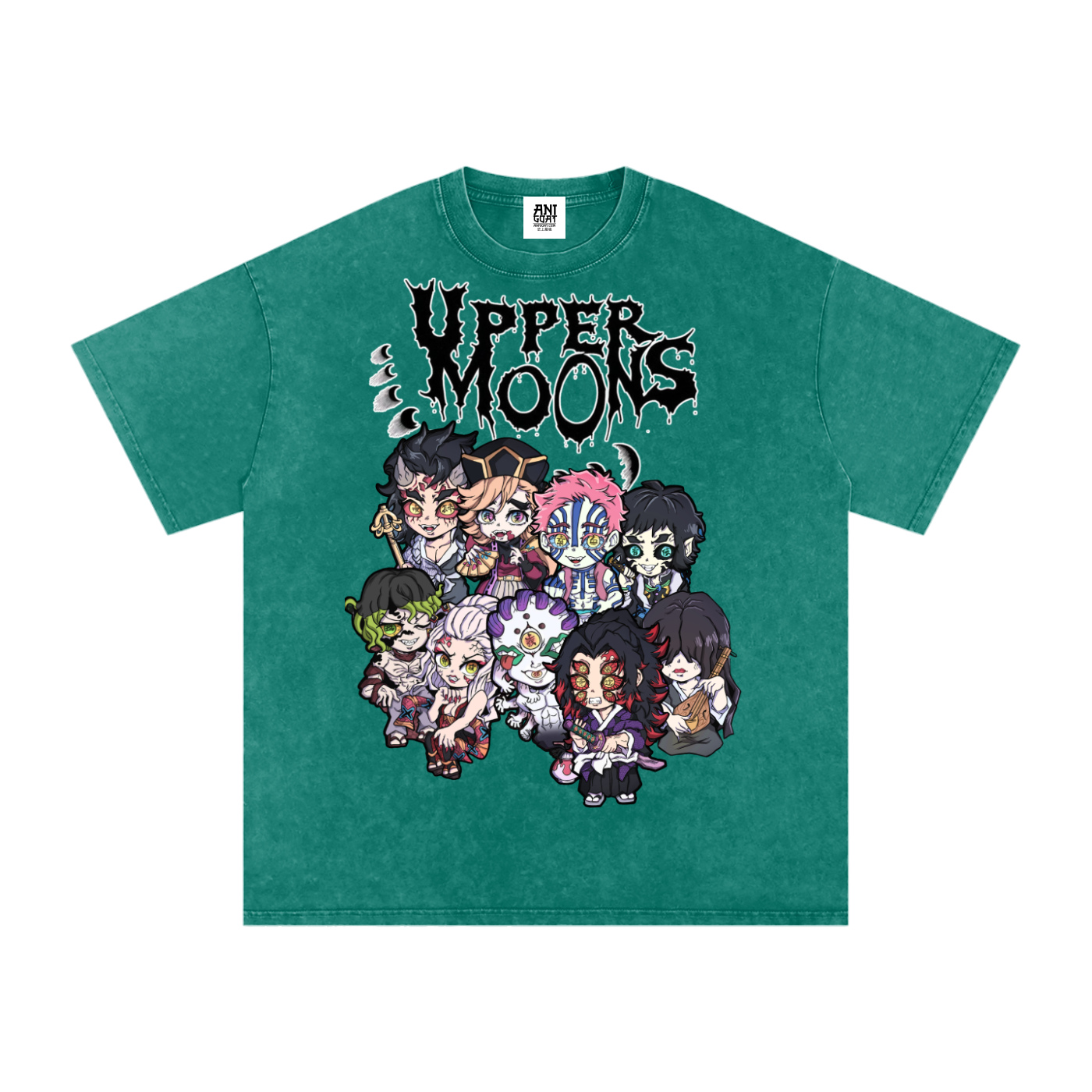 "Lil Demons x Upper Moons" | Snow Washed Oversized Cotton T-Shirt