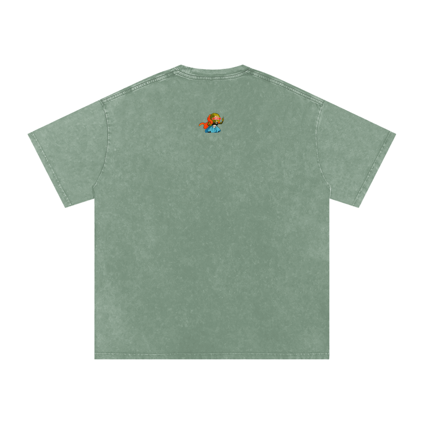 “Kid Buu x Candy Beam” (red trim) | Snow Washed Oversized Cotton T-Shirt