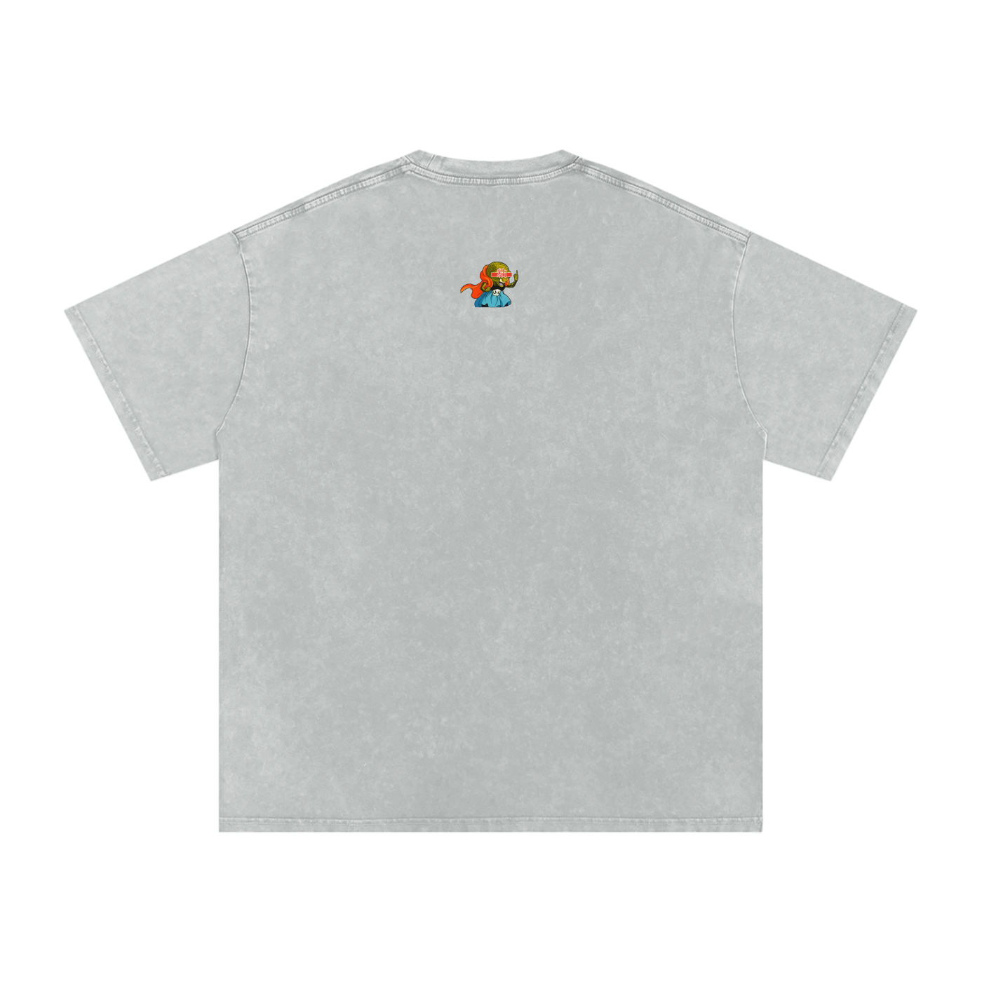 “Kid Buu x Candy Beam” (red trim) | Snow Washed Oversized Cotton T-Shirt