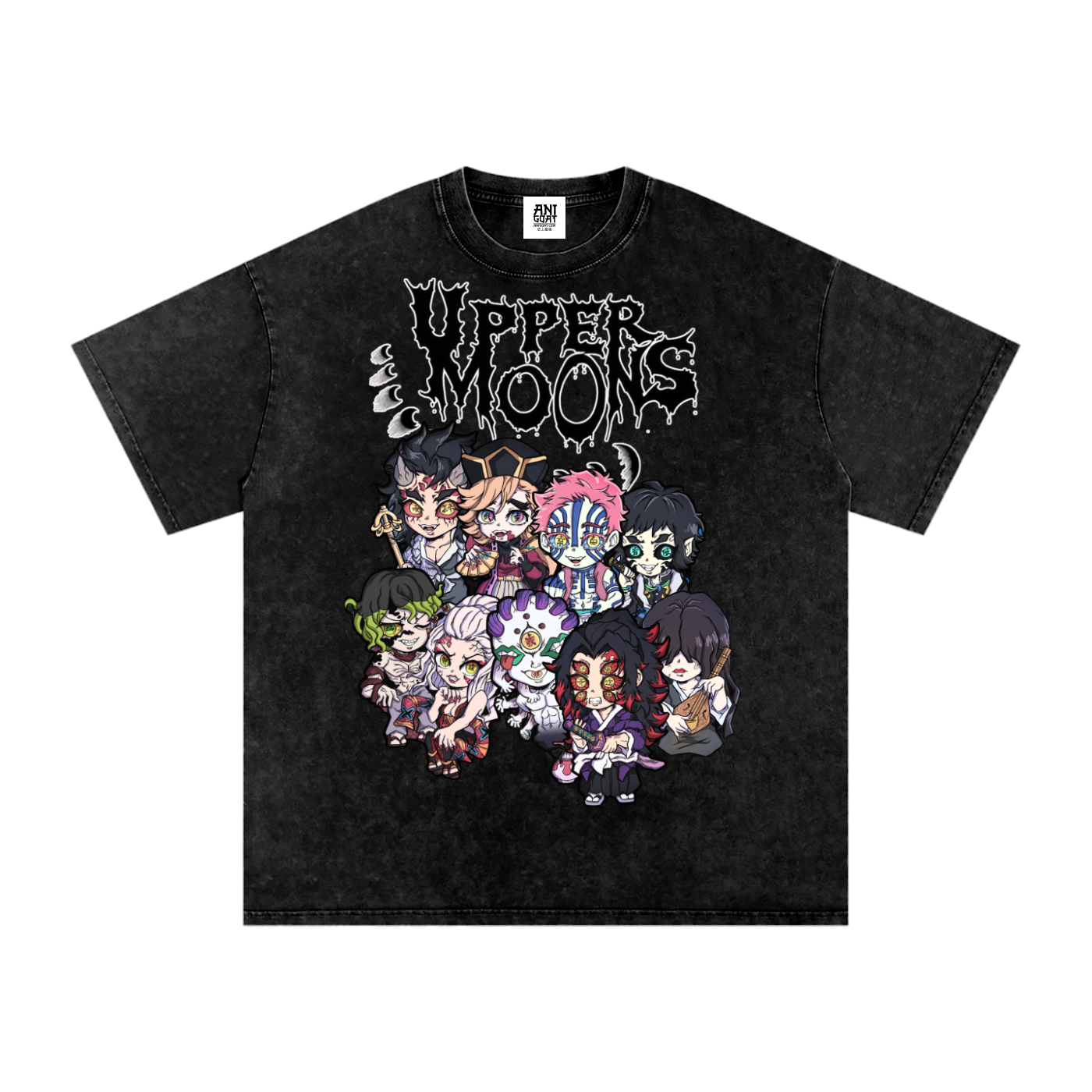 "Lil Demons x Upper Moons" | Snow Washed Oversized Cotton T-Shirt