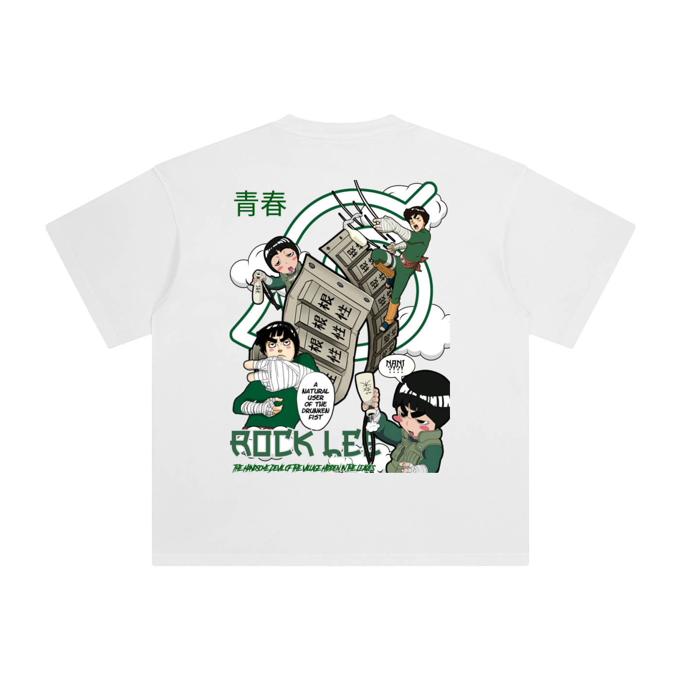 "Drunken Fist Rock Lee" | Enzyme Washed T-Shirt