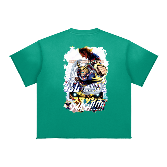 "All Might x Smash!" | Sun Fade Raw Edge T-Shirt