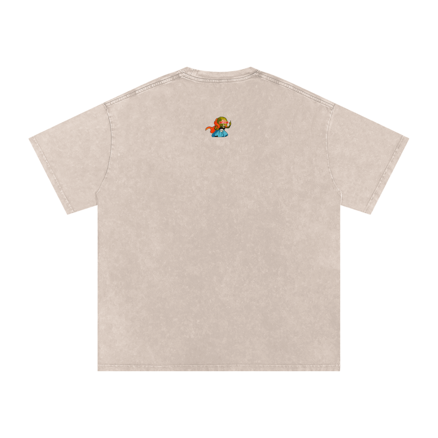 “Kid Buu x Candy Beam” (red trim) | Snow Washed Oversized Cotton T-Shirt