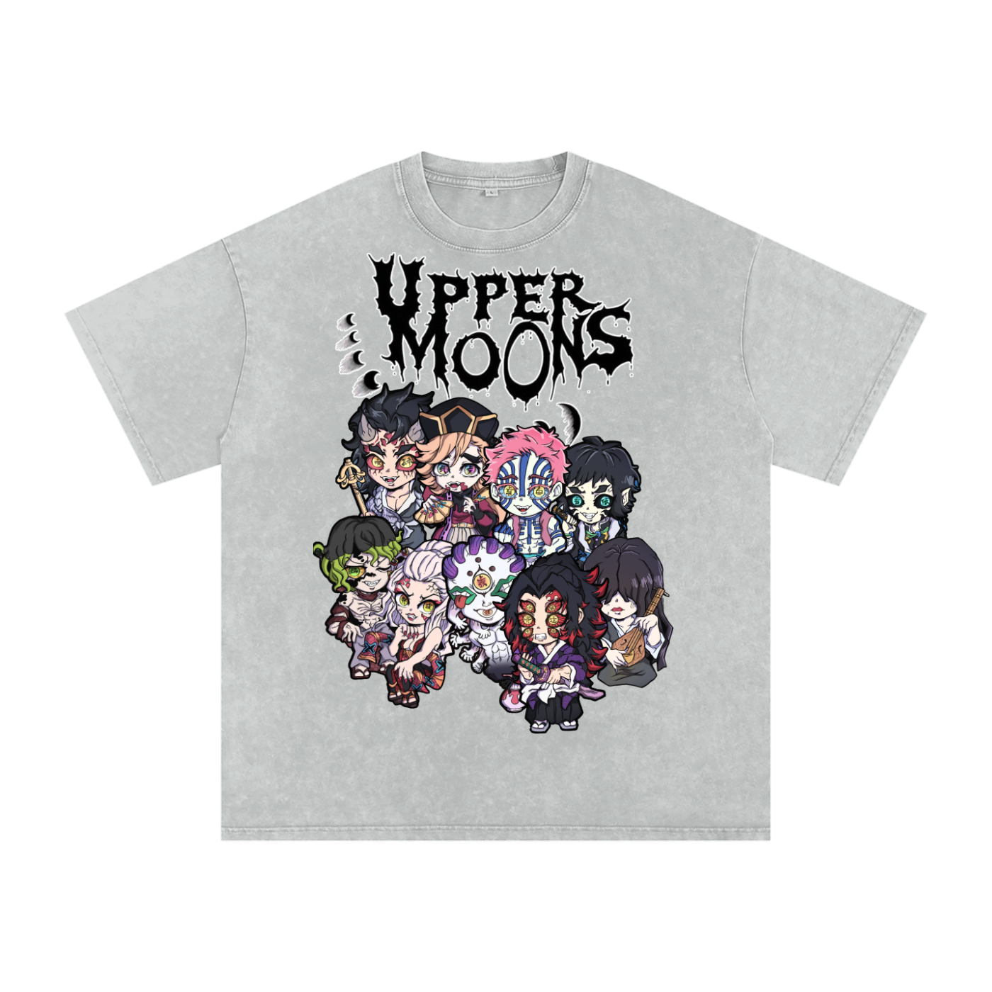 "Lil Demons x Upper Moons" | Snow Washed Oversized Cotton T-Shirt